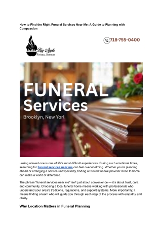 Funeral Services Near Me