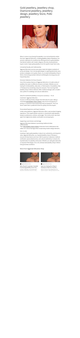 Jewellery Shop in Pitampura