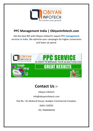 PPC Management India