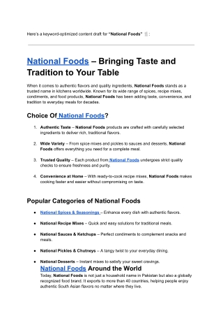 National Foods