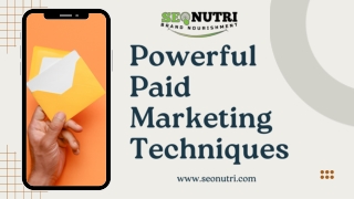 Powerful Paid Marketing techniques.