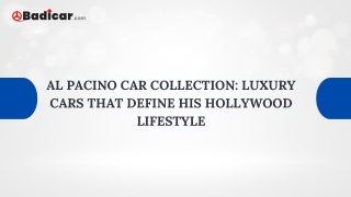 Al Pacino Car Collection: Explore His Most Iconic Luxury & Sports Cars