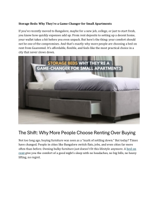 Why Renting a Bed in Bangalore Feels Like the Smartest Decis