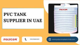 pvc tank supplier in uae PDF
