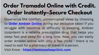 Order Tramadol Online with Credit. Order Instantly–Secure Checkout