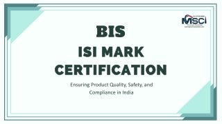 ISI Mark Certification
