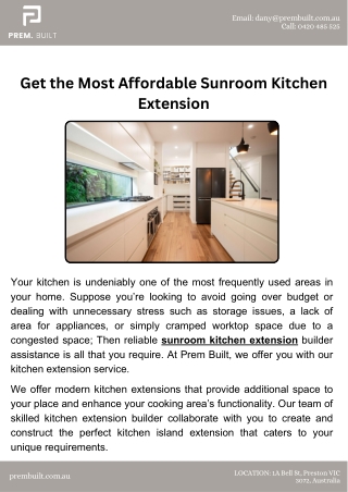 Get the Most Affordable Sunroom Kitchen Extension