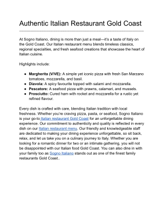 Authentic Italian Restaurant Gold Coast (1)