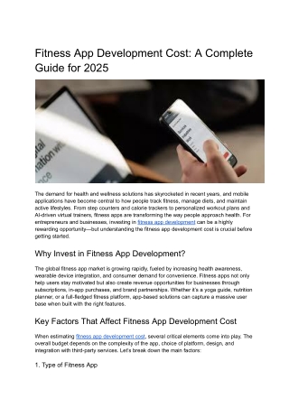 Fitness App Development Cost_ A Complete Guide for 2025