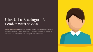 Ulas Utku Bozdogan: Shaping Success with Vision