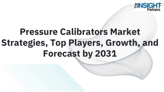 Pressure Calibrators Market Strategies, Top Players, Growth, and Forecast by 203