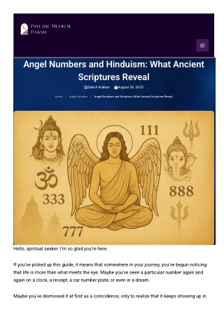 Angel Numbers and Hinduism: What Ancient Scriptures Reveal