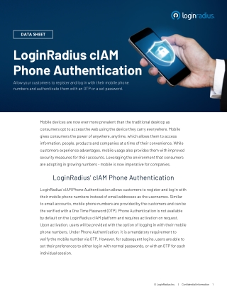 Enhance Security with LoginRadius CIAM Phone Authentication