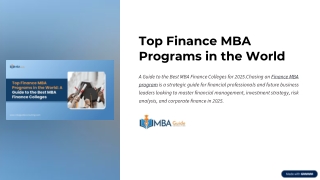 Finance MBA World Rankings & What You Need to Know