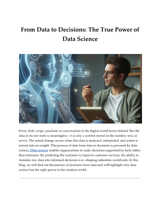 From Data to Decisions: The True Power of Data Science