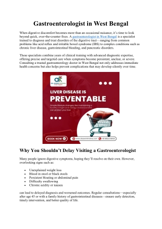 Gastroenterologist in West Bengal