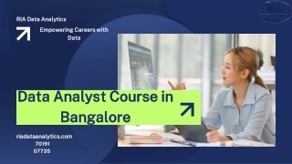 Data Analyst Course in Bangalore