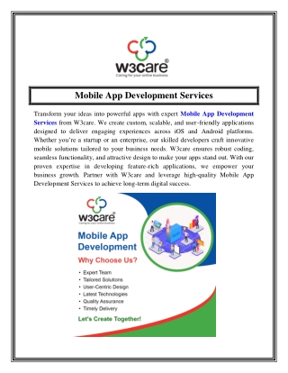 Web Development Solutions  W3care Developers.docx