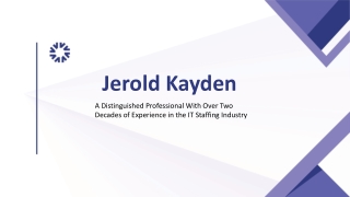 Jerold Kayden - A Resilient Mind Cultivator From Boston, MA