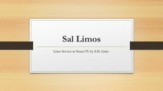 Limo Service in Stuart FL by SAL Limo