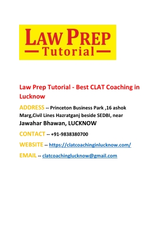 Best CLAT Coaching in Lucknow | Law Prep Tutorial - Ace Your Exam!