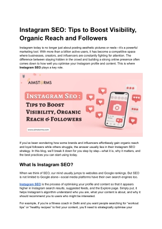 Instagram SEO: Tips to Boost Visibility, Organic Reach and Followers