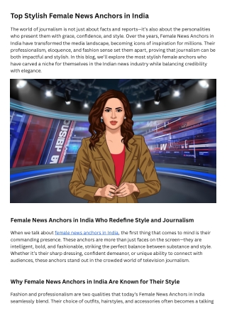 Top Stylish Female News Anchors in India