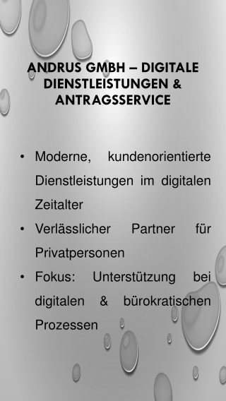 Andrus GmbH – Digitale Dienstleistungen & Antragsservice