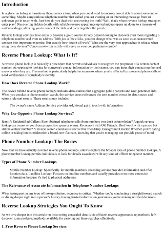 Discovering Hidden Information through Effective Reverse Appearance Up Technique