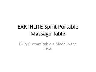 EARTHLITE Spirit Portable Massage Table