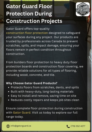 Gator Guard Floor Protection During Construction Projects