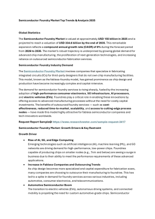 Semiconductor Foundry Market Top Trends