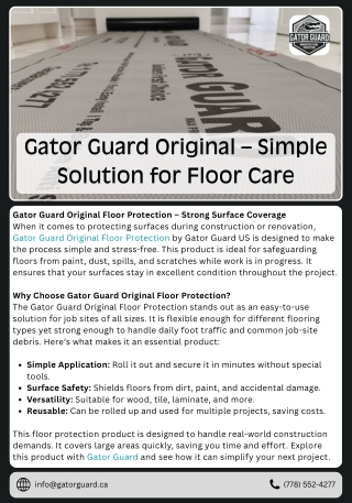Gator Guard Original – Simple Solution for Floor Care