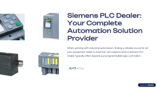 Does a Siemens PLC Dealer also supply Siemens HMI, SCADA, and accessories?