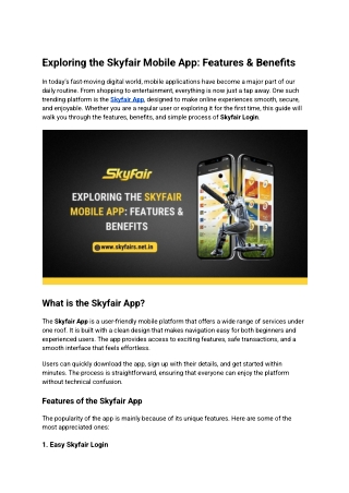 Exploring the Skyfair Mobile App_ Features & Benefits