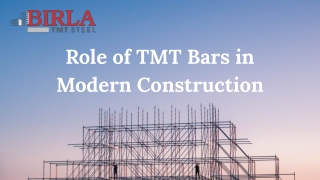 Role of TMT Bars in Modern Construction