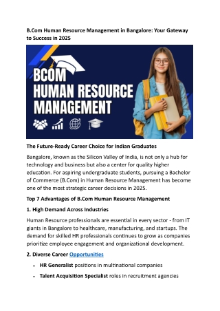 BCom human resource management