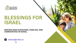 We Provide Assistance For Israel