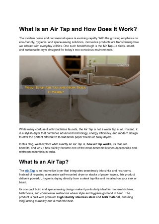 What Is an Air Tap and How Does It Work? | Complete Guide