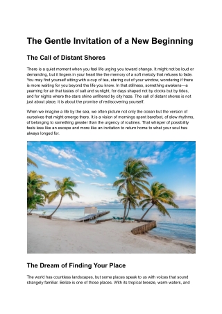 Buying Property Belize