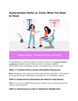 Hysterectomy Myths vs. Facts: What You Need to Know