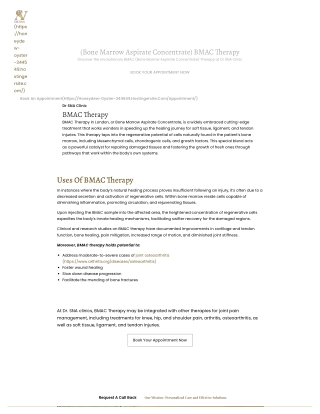 Bone Marrow Aspirate Concentrate (BMAC) Treatment London - Dr SNA Clinic