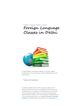 Foreign Language Classes in Delhi