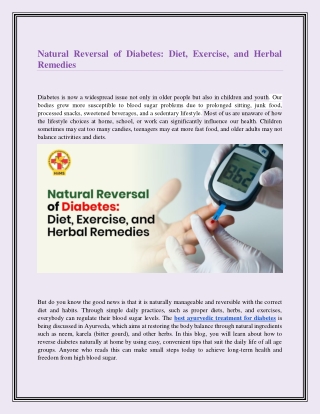Natural Reversal of Diabetes_ Diet, Exercise, and Herbal Remedies (1)