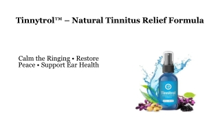 Tinnytrol™ – Natural Tinnitus Relief Formula