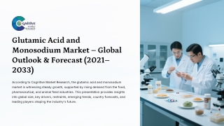 Glutamic Acid and Monosodium Market Forecast, Size and its Share