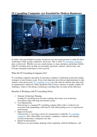 IT Consulting Companies Are Essential for Modern Businesses (1)