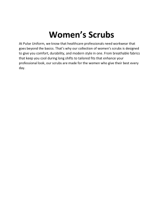 Women’s Scrubs