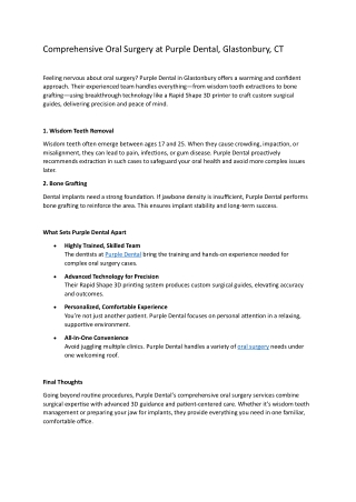 oral surgery purpledental