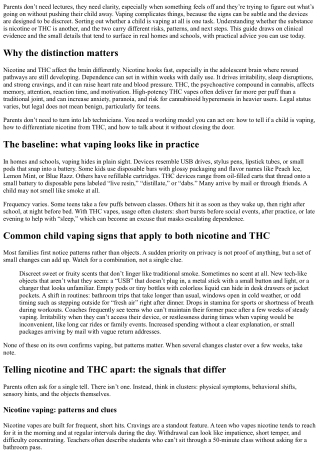 How to Tell If a Child Is Vaping Nicotine vs. THC